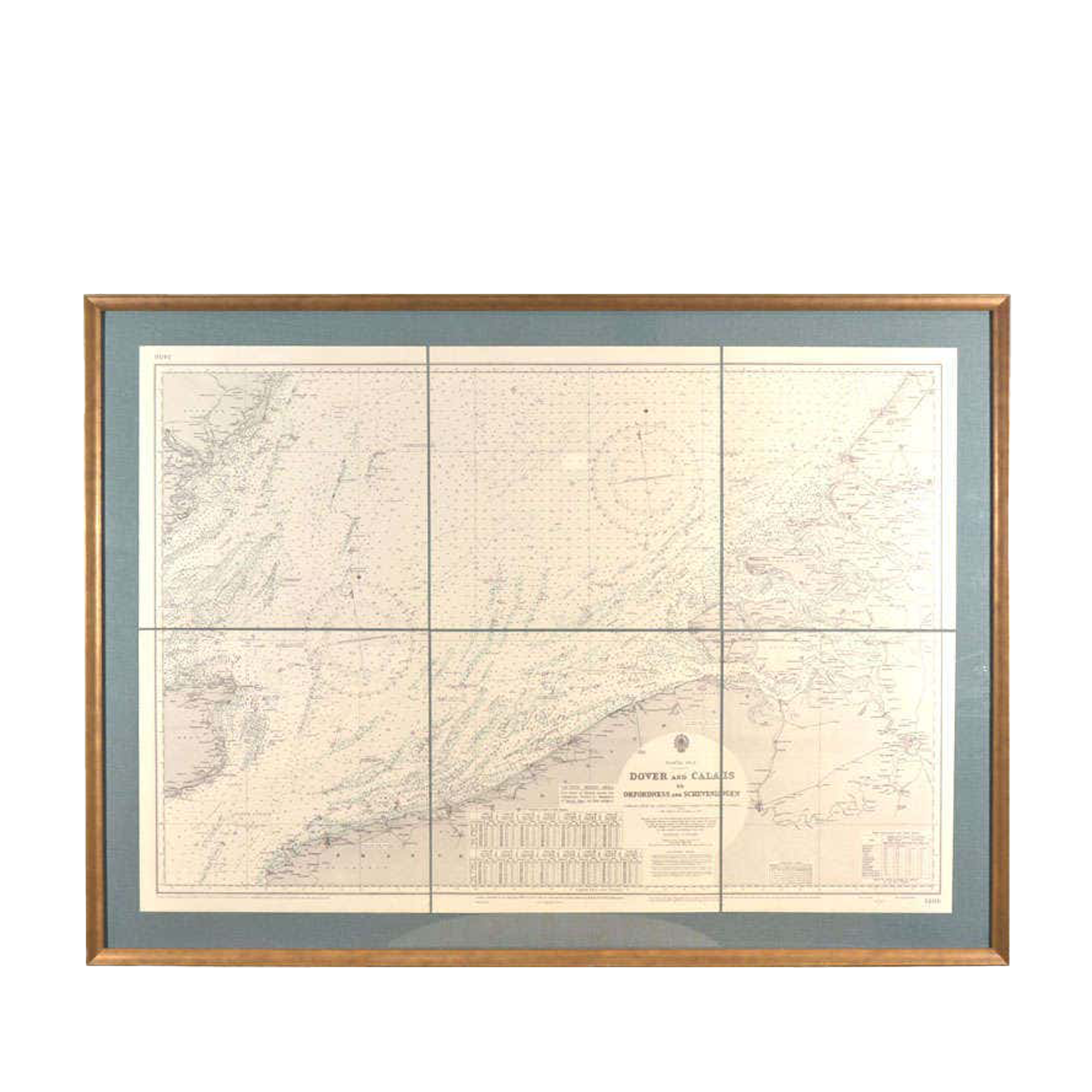 Dover to Calais, Antique Nautical Map