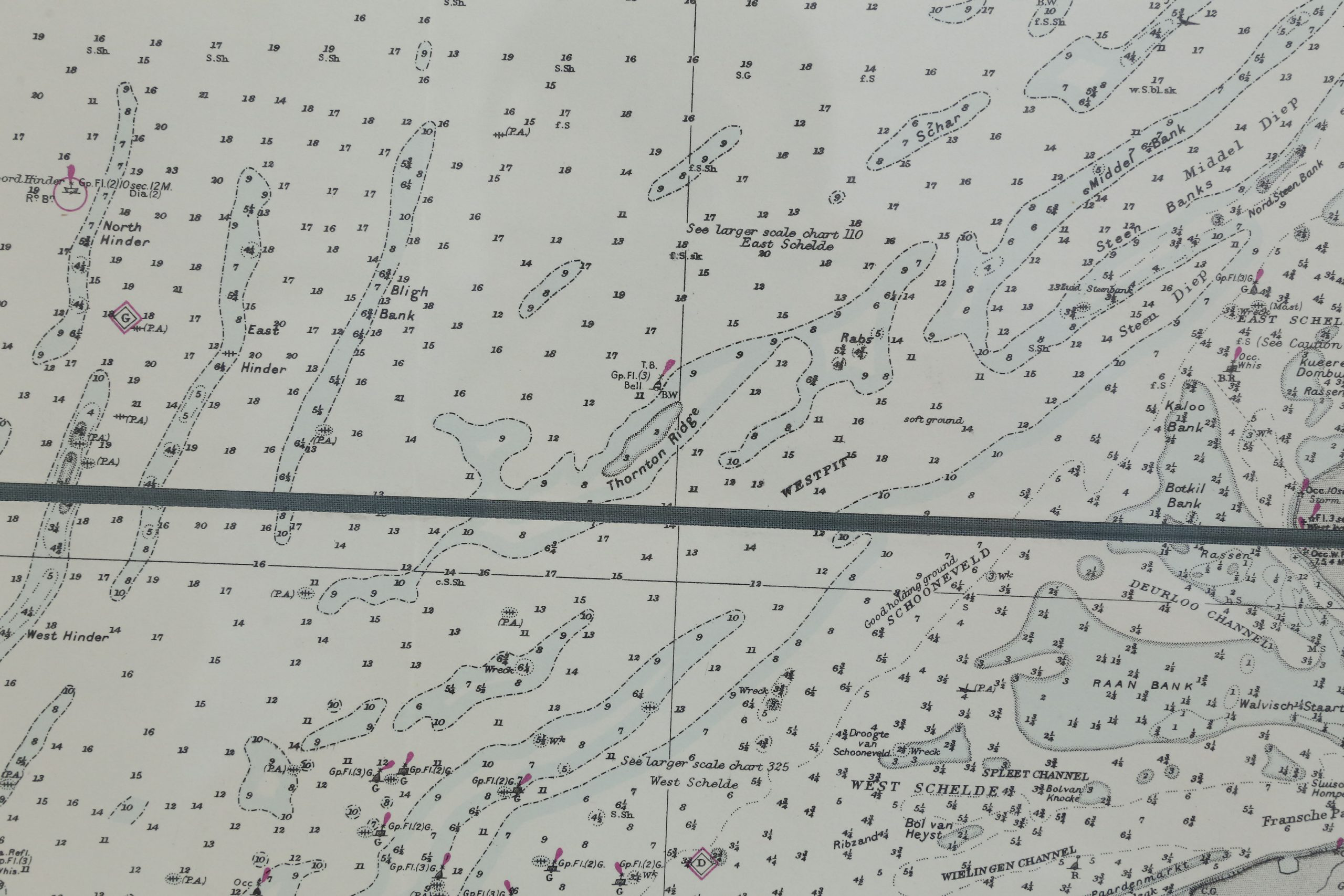 Dover to Calais, Antique Nautical Map