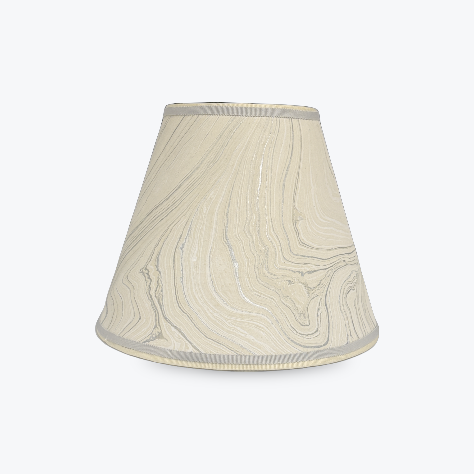 XLarge Shade Cover in Ivory Marble with Bulb Clip