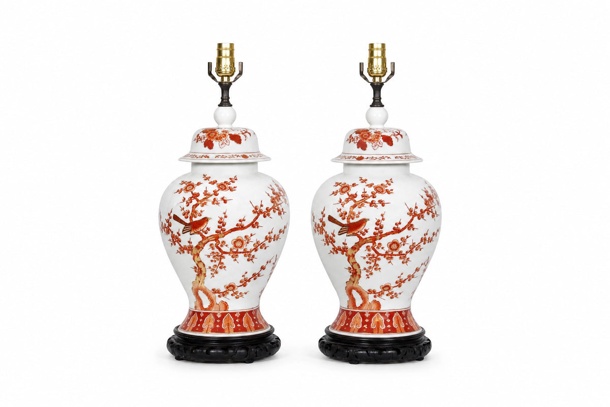 Pair of Asian-style Ginger jar Lamps