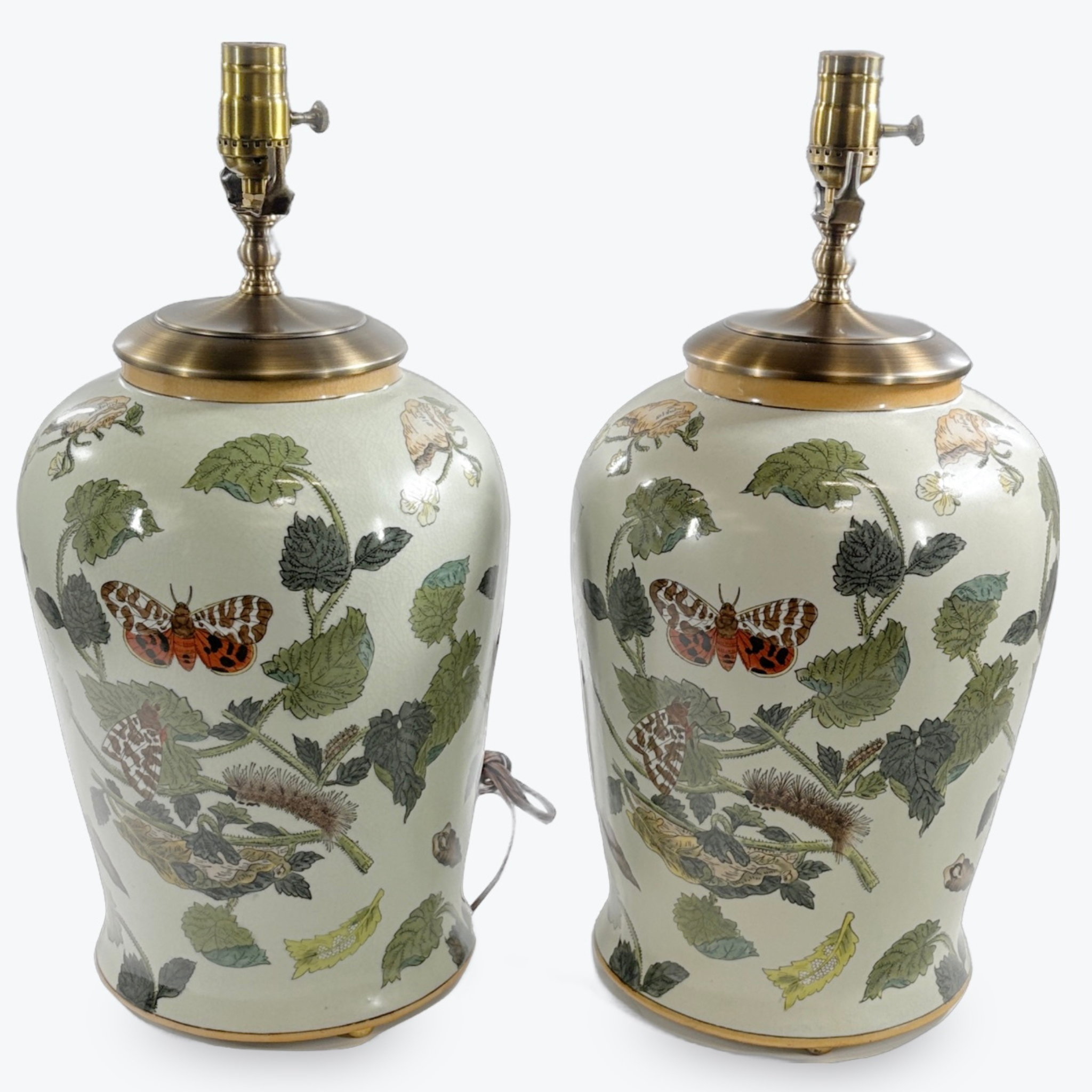 Pair of Butterfly Lamps