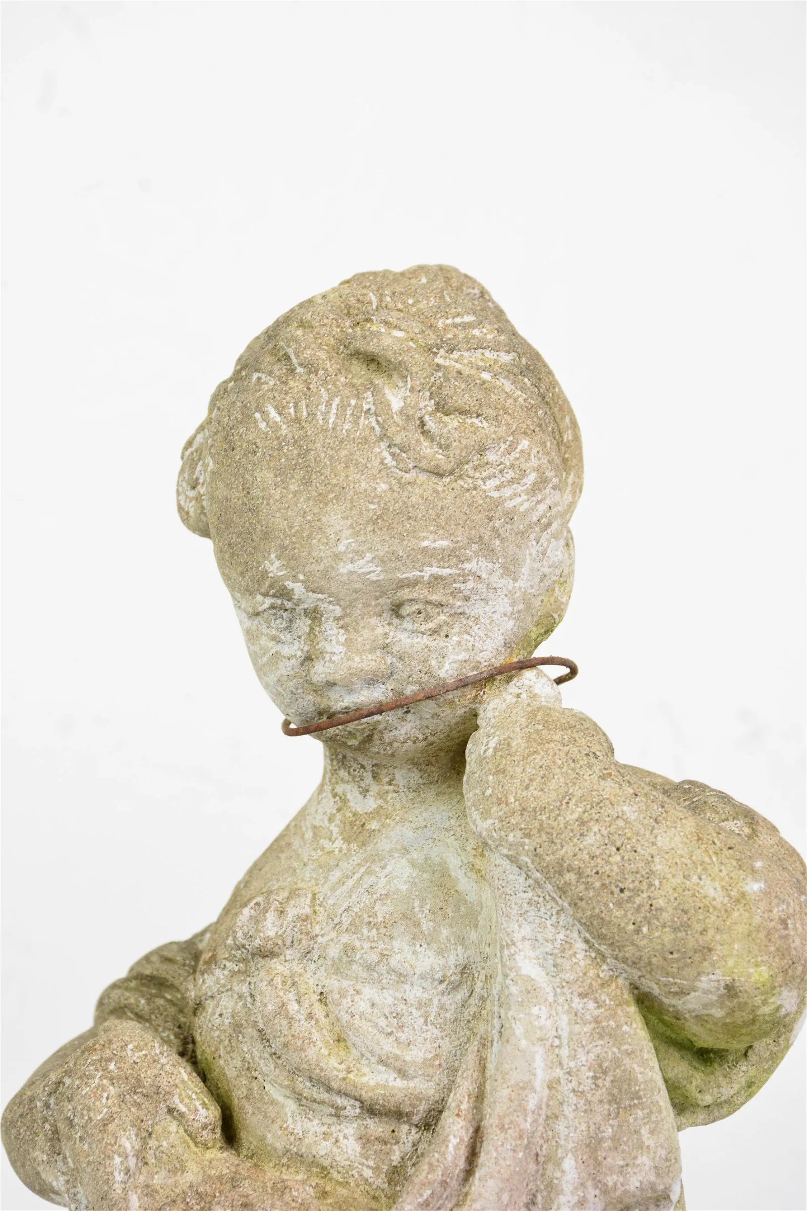 Pair of Small Cast Stone Figures