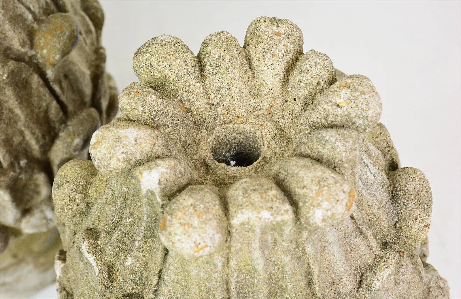 Pair of Small Cast Stone Pineapple Finials