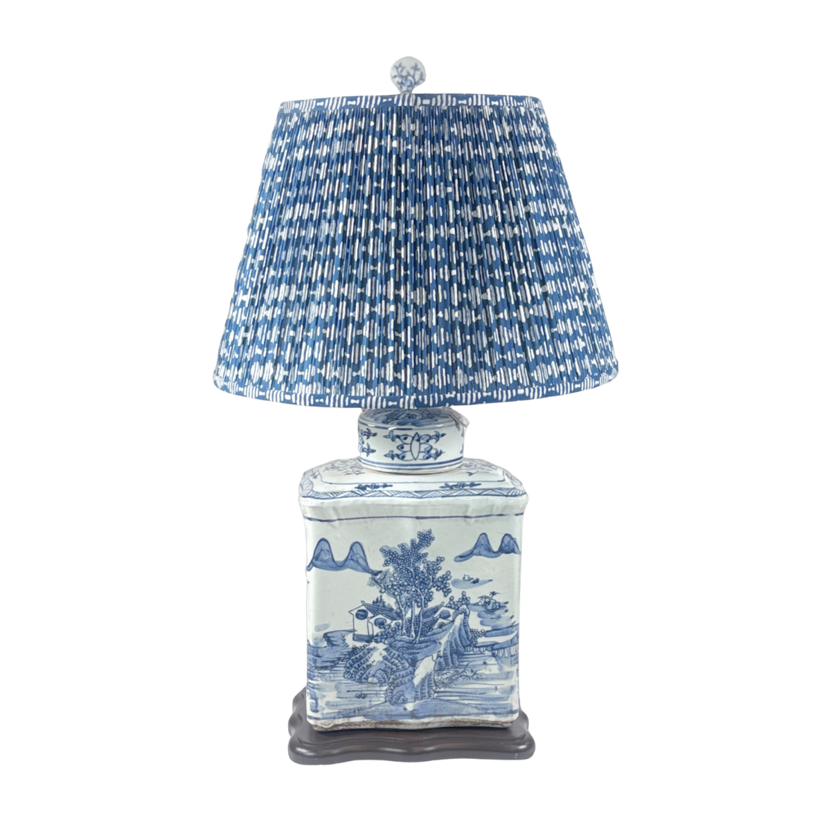Pair of Blue and White Chinese Porcelain Ginger Jar Table Lamps