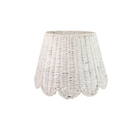 Twisted Paper Lampshade (Scalloped in White)