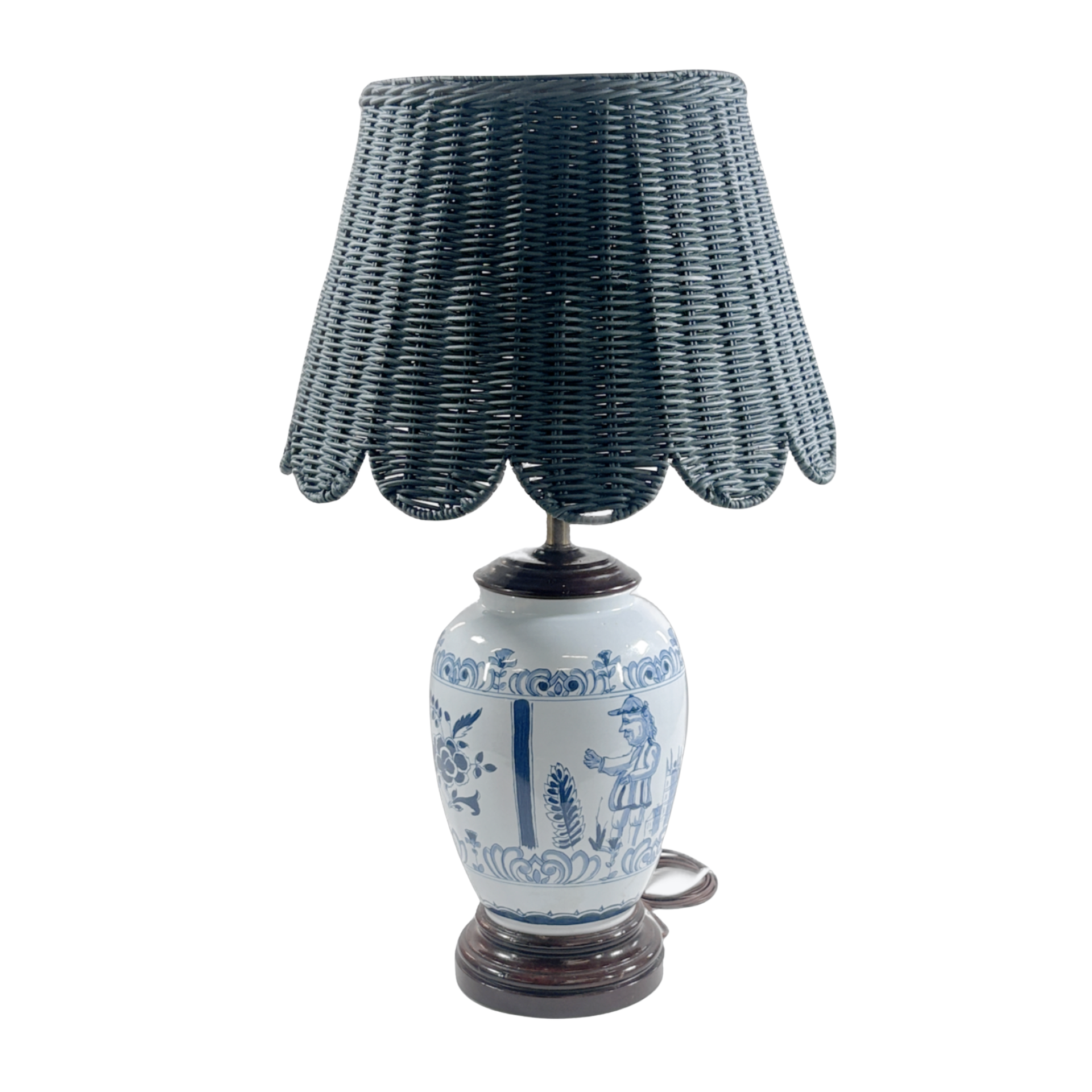 tobacco jar lamp Williamsburg Blue and White Tobacco Jar Table Lamp
