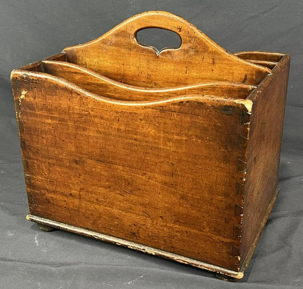 19th Century Walnut Magazine Rack