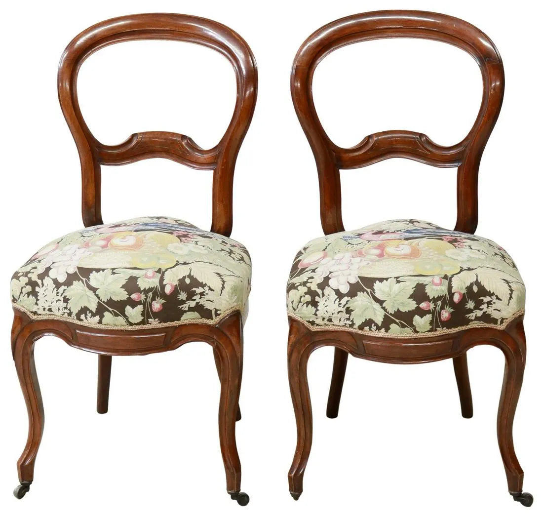 Pair of French Louis Philippe Mahogany Side Chairs