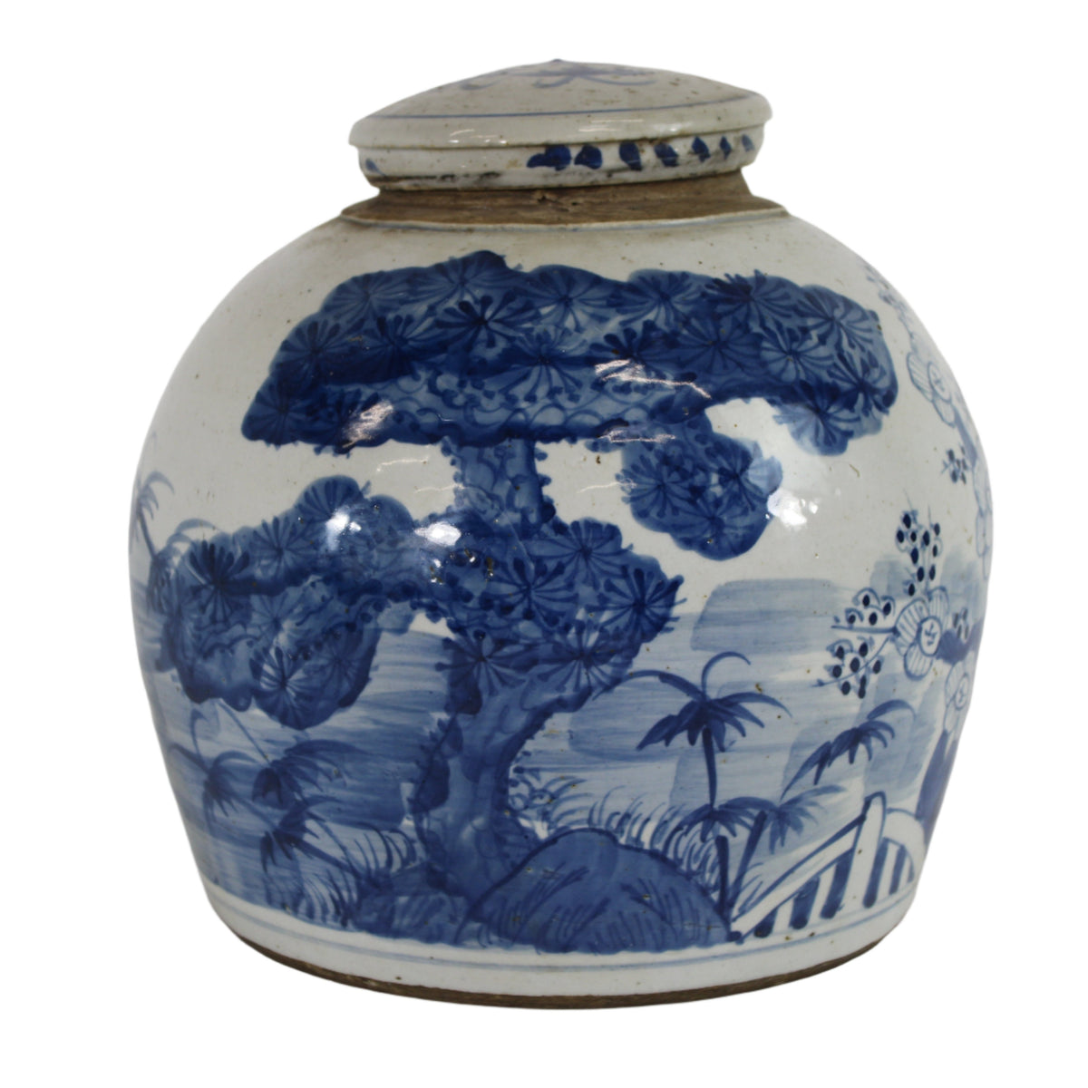 Vintage Ming Jar Pine Motif