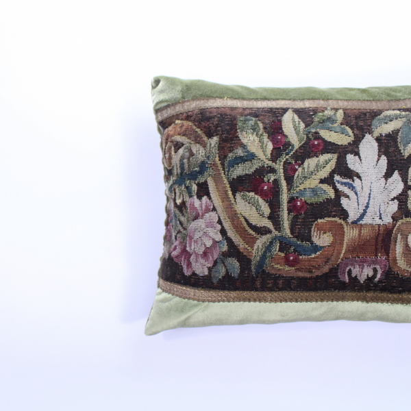 18th Century Tapestry Silk Pillow