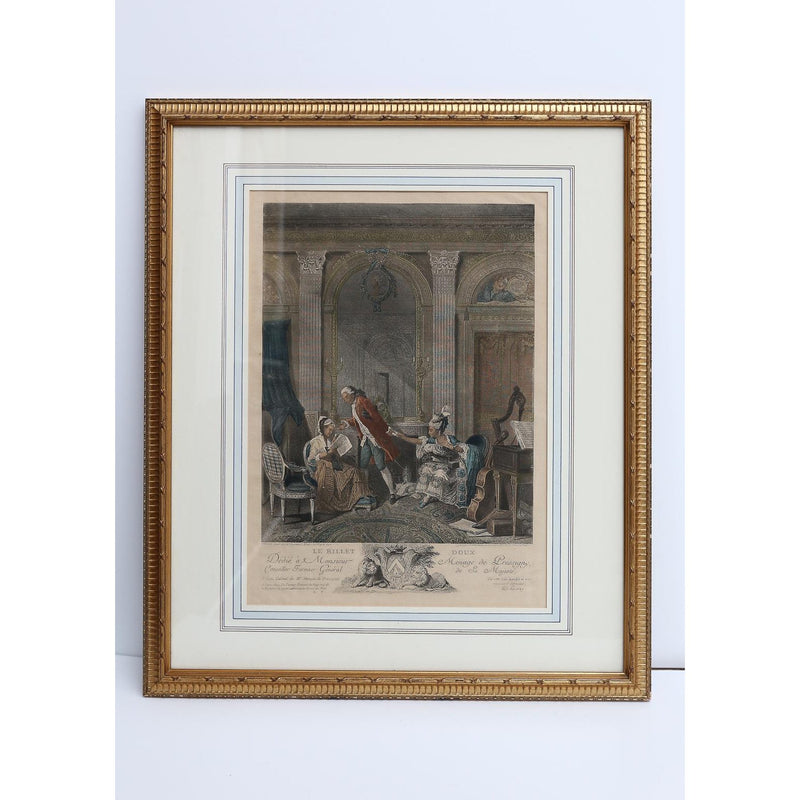 19th Century Framed Colored Engraving