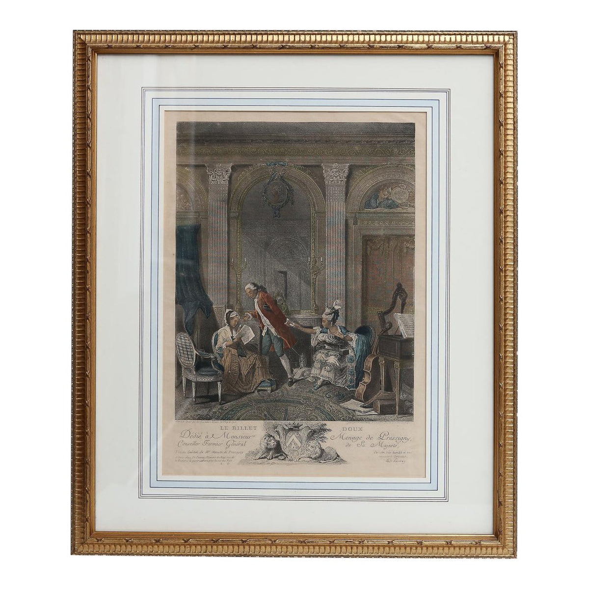 19th Century Framed Colored Engraving