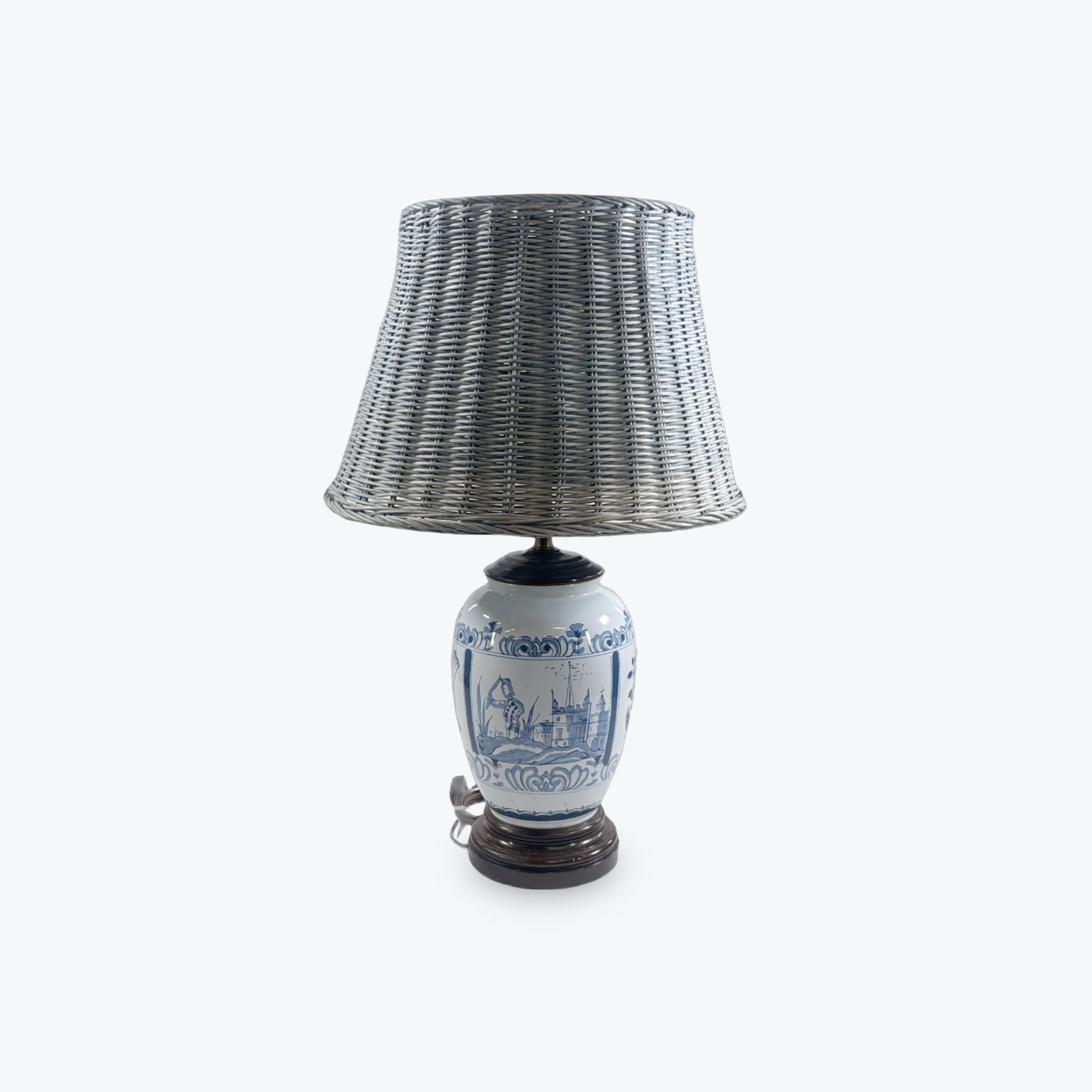 Williamsburg Blue and White Tobacco Jar Table Lamp