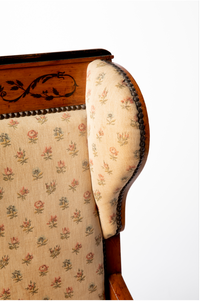 Mid 19th Century Biedermeier Style Wingback Armchair
