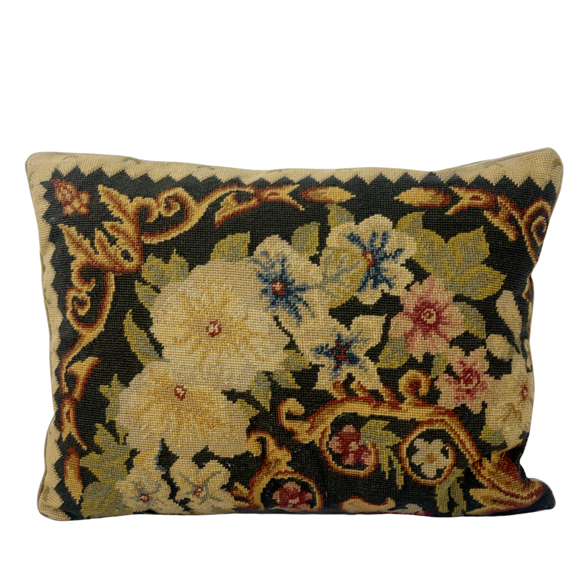 Floral Needlepoint pillow