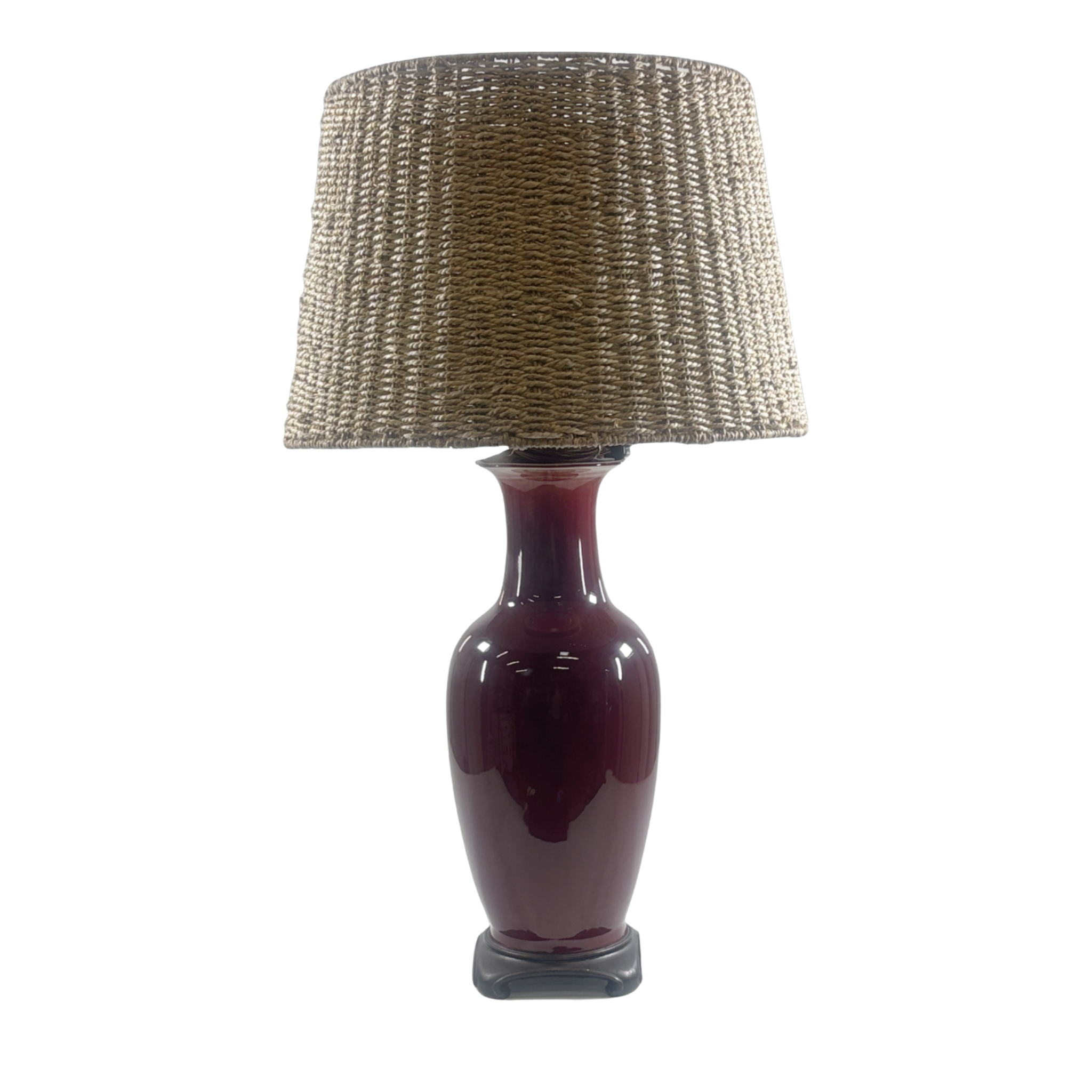 Pair of Chinese Sang de Boeuf Vases as Table Lamps