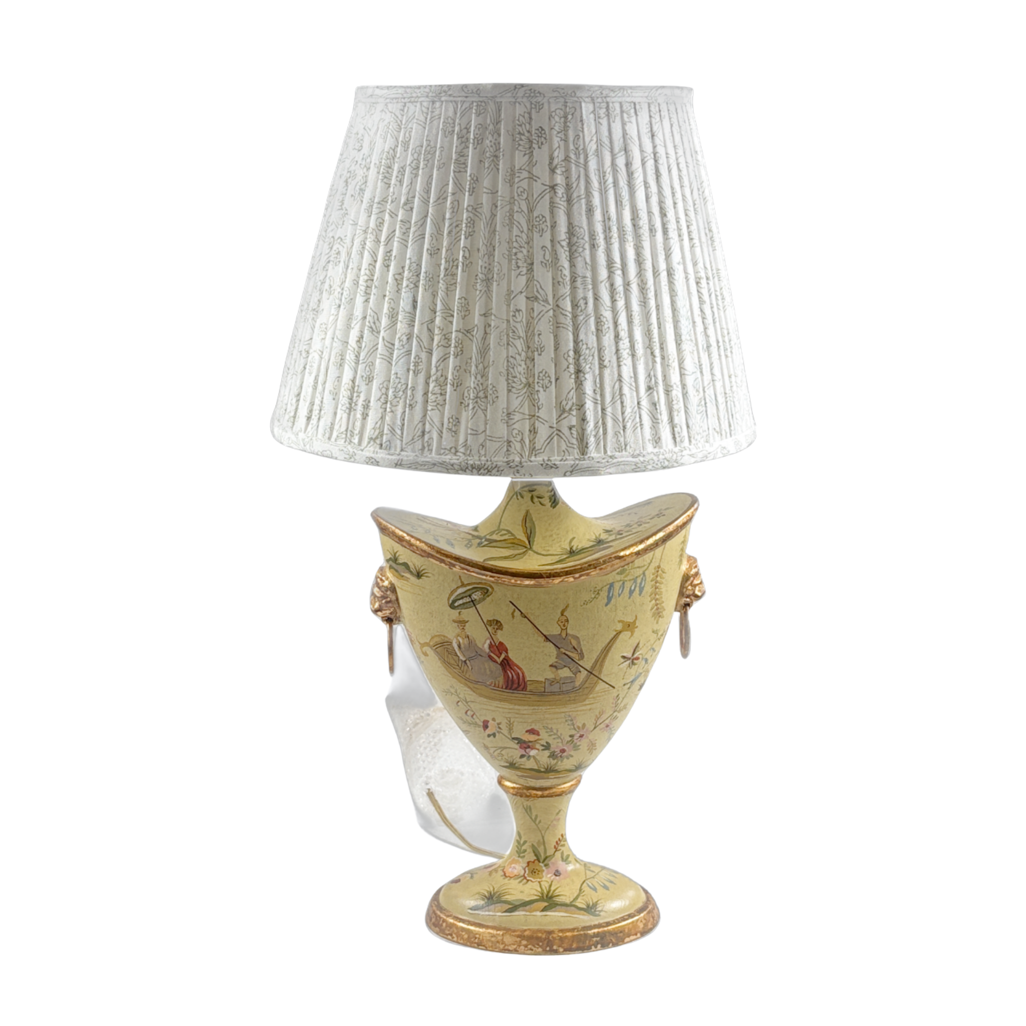 Pair of Chinoserie Decorated Gilt and resin Lamps