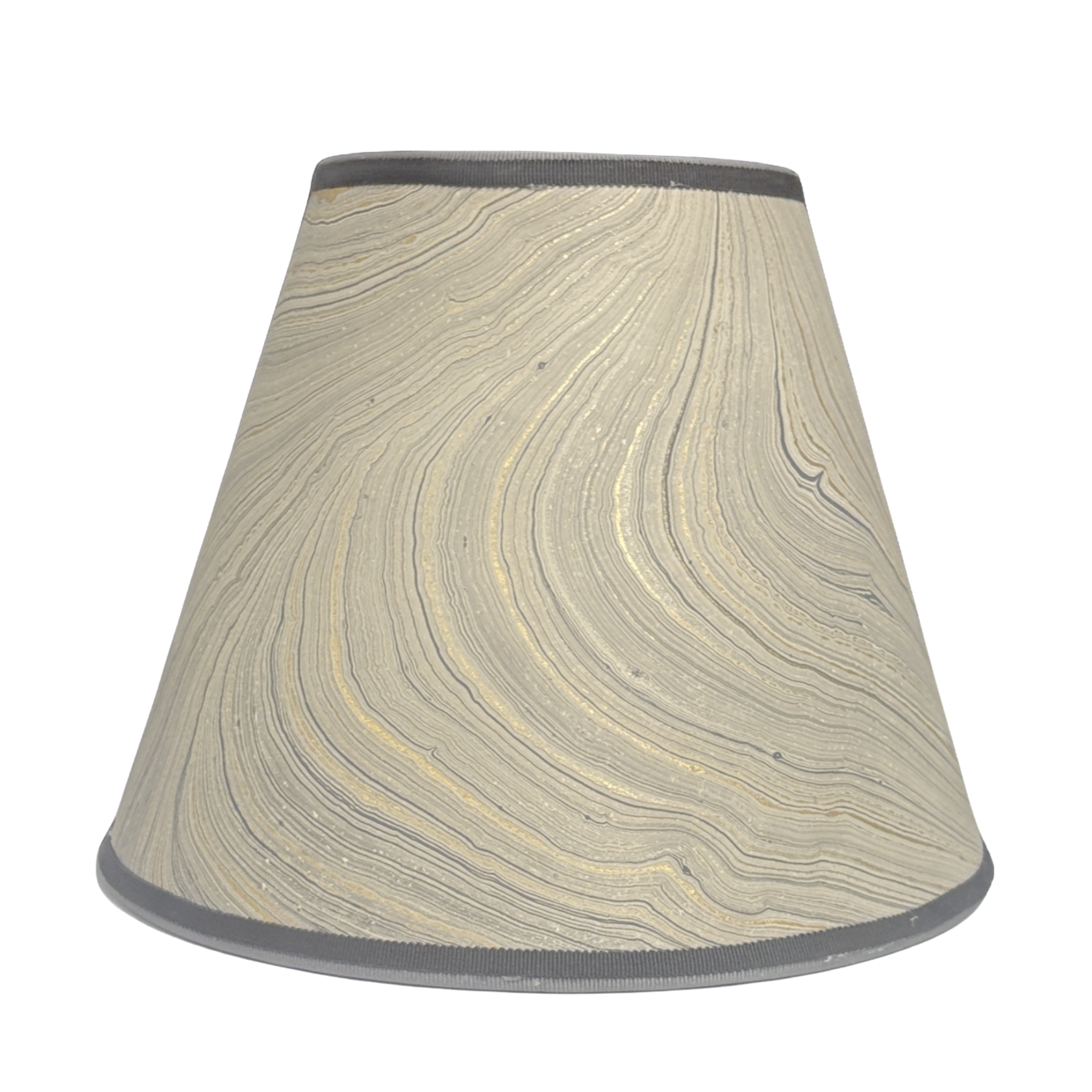 Large Shade Cover in Grey Marble w/ Bulb Clip