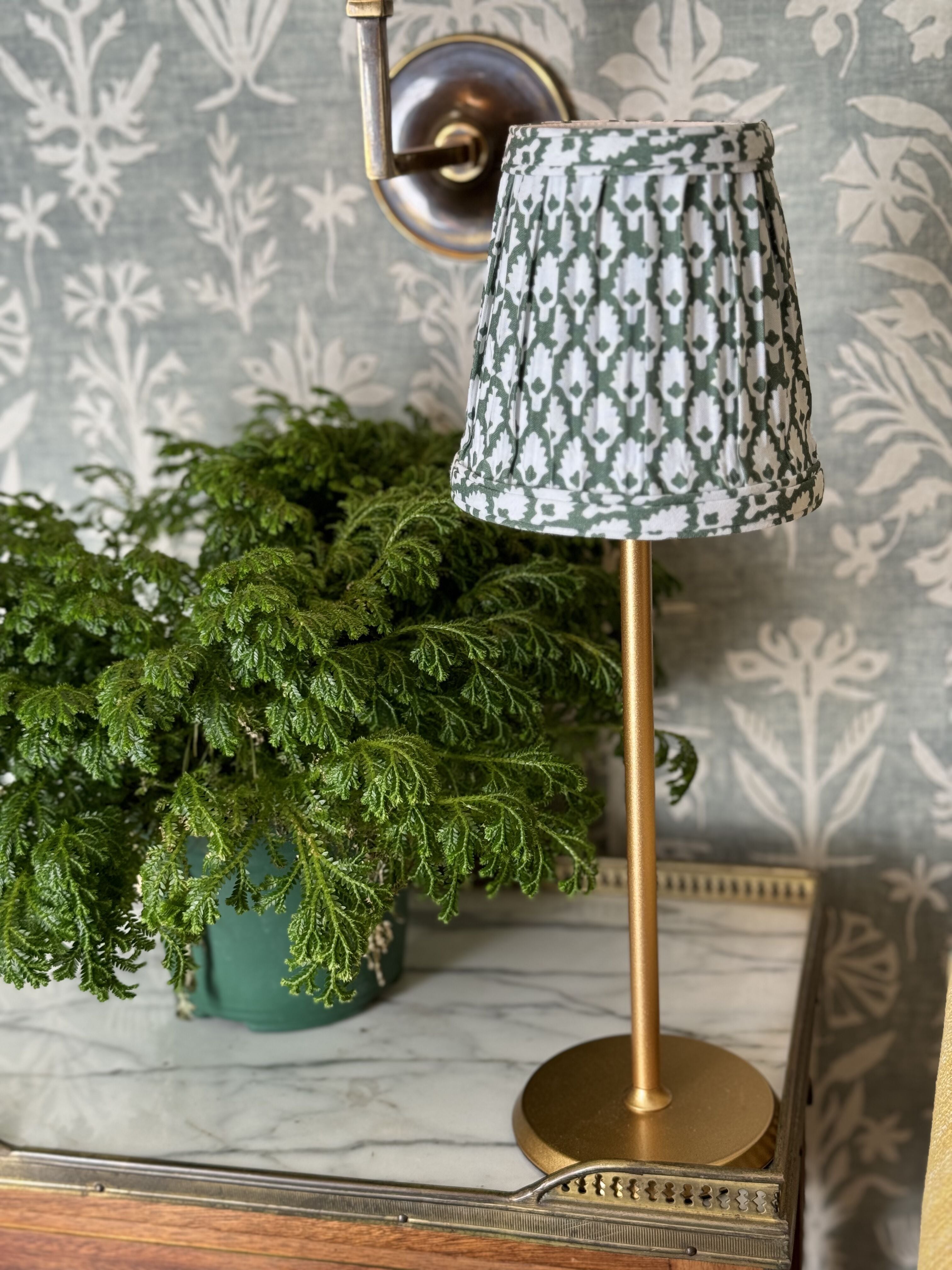 Small Fabric Shade Cover in LS 851 Green