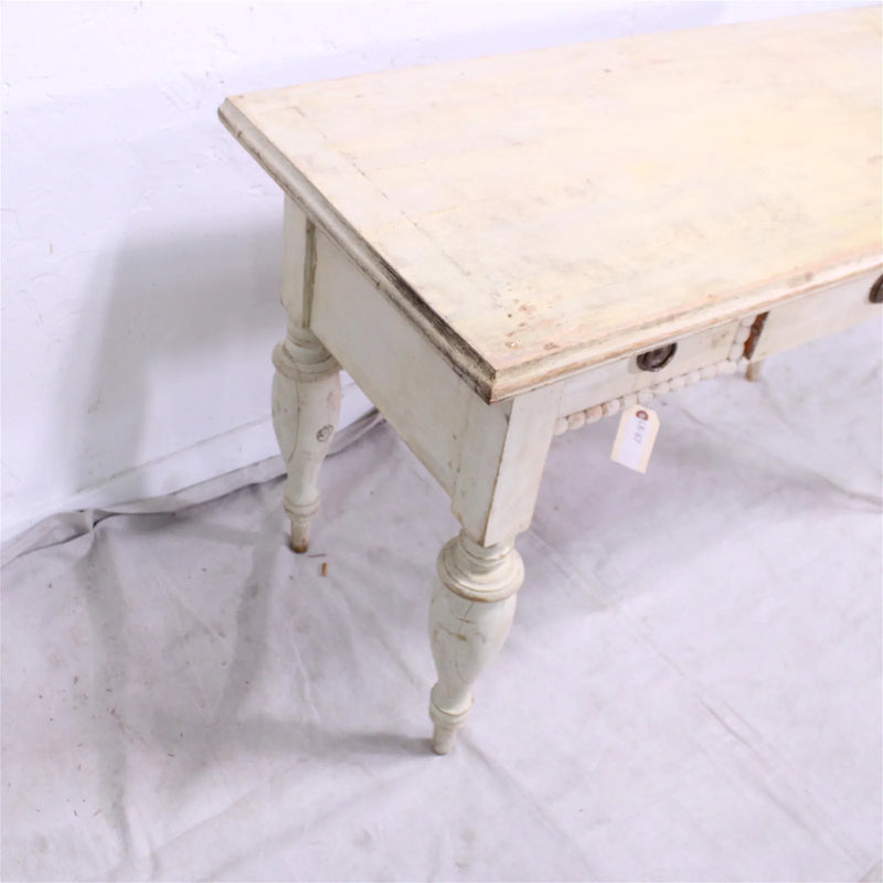 Painted Swedish Gustavian Style Two Drawer Desk