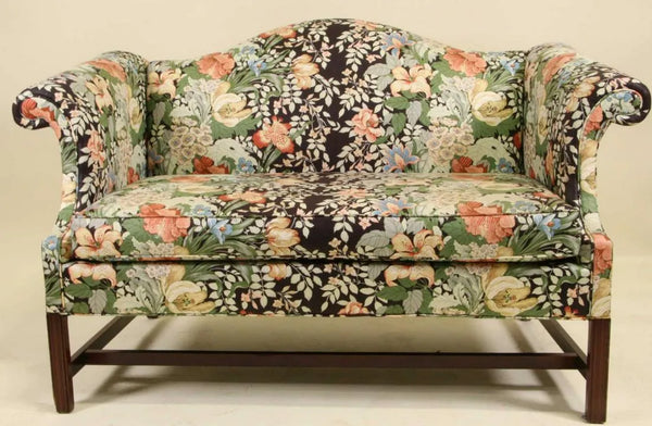 Reupholstered Fabric Loveseat