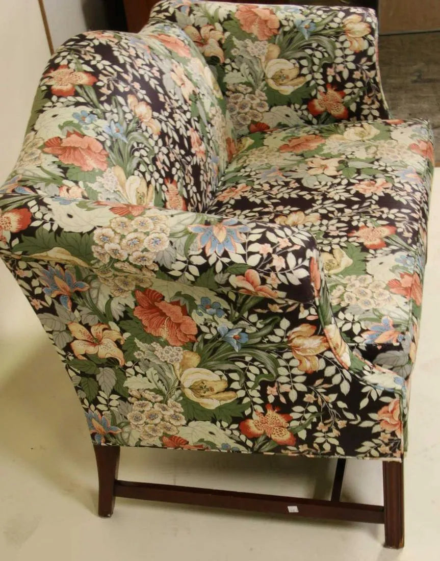 Reupholstered Fabric Loveseat