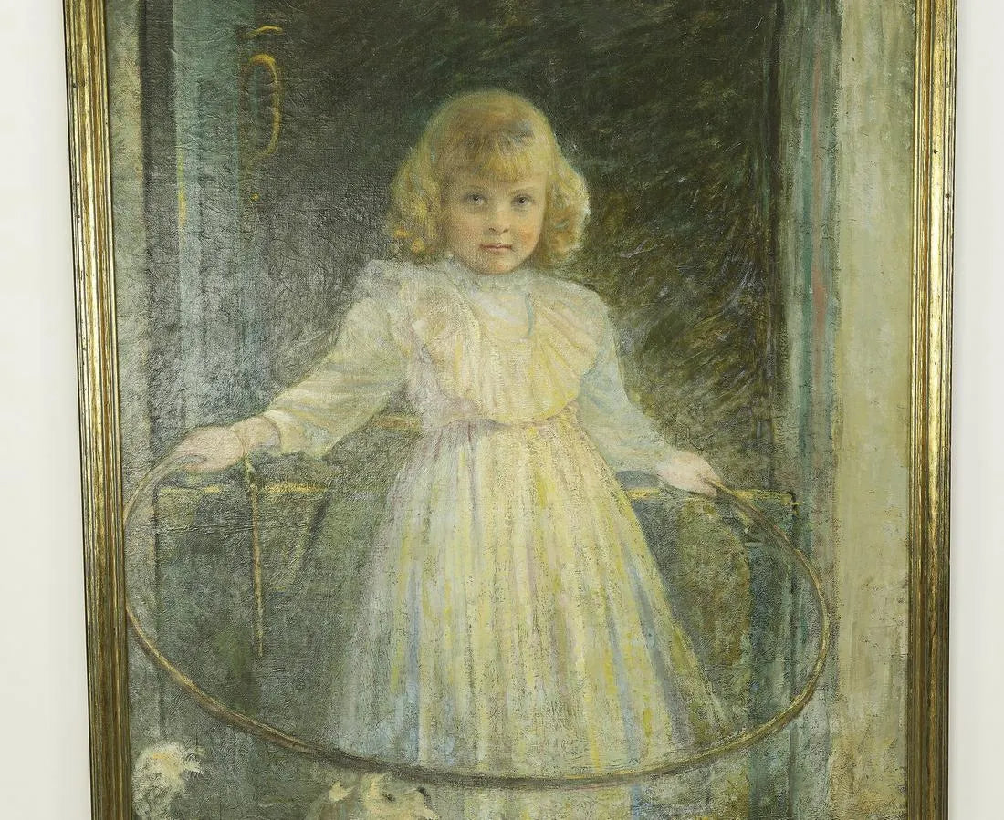 Signed William Closson O/b Portrait 'Playmates'