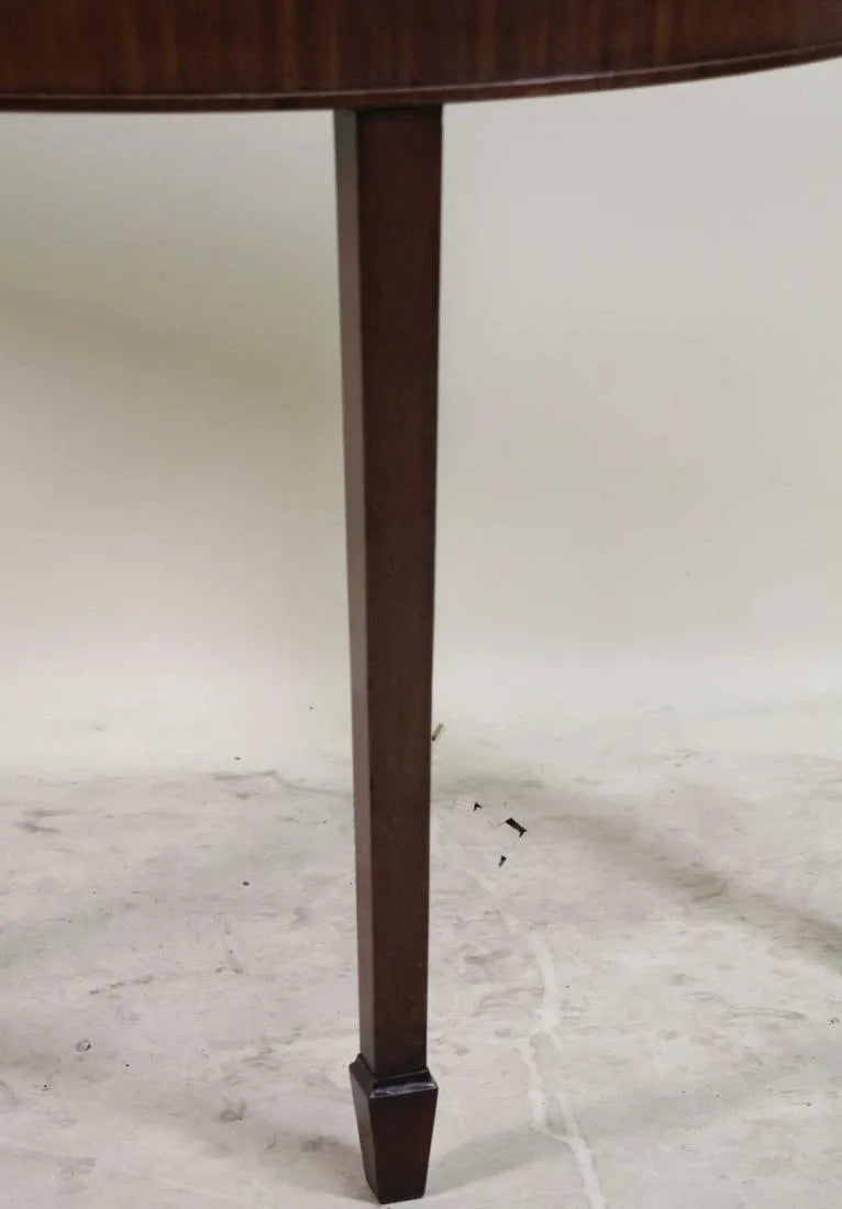 Vintage Mahogany Demilune Table on Spade Feet
