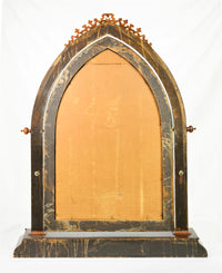 Large Victorian Gothic Mahogany Free Standing Mirror
