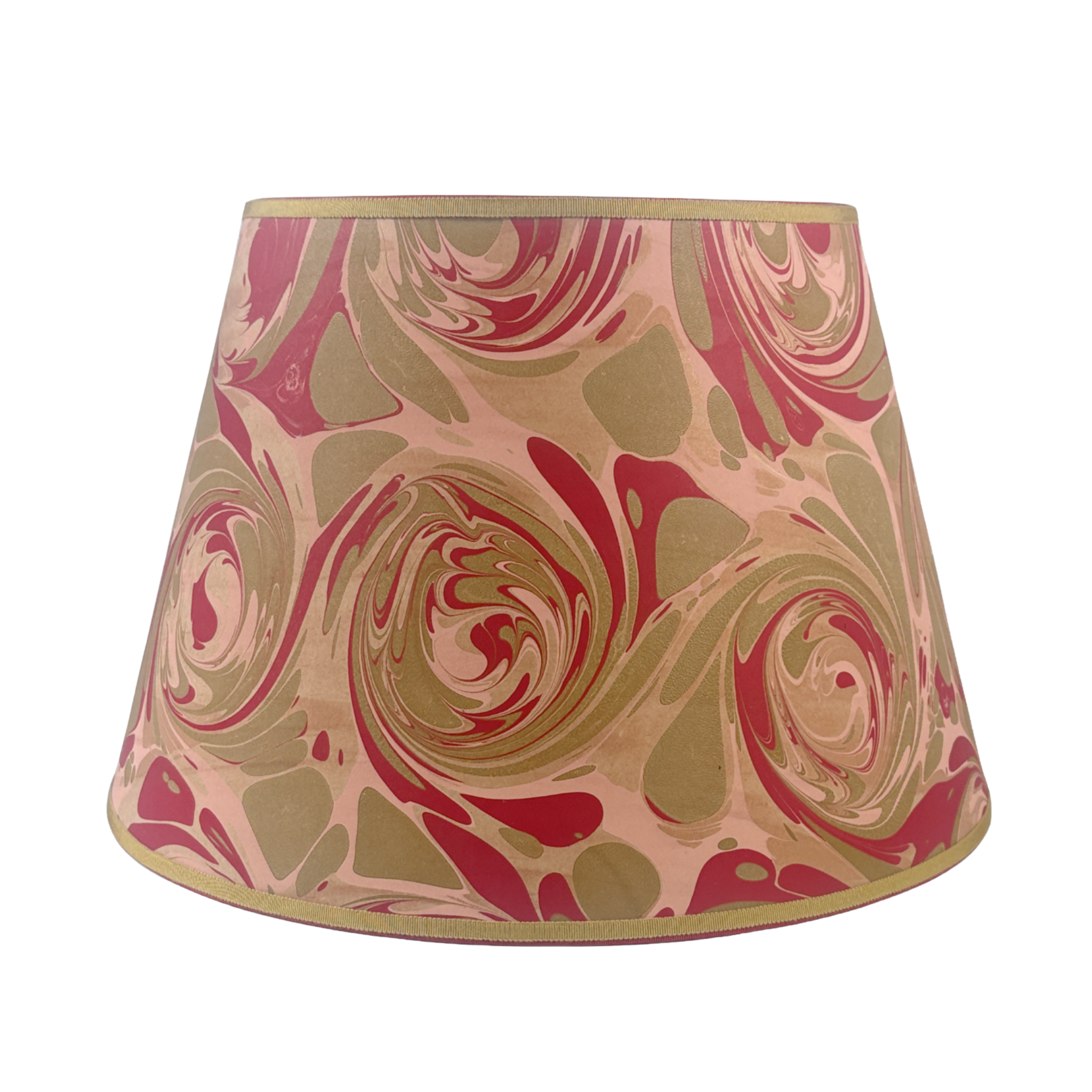 16" Red Swirl Marble Lampshade