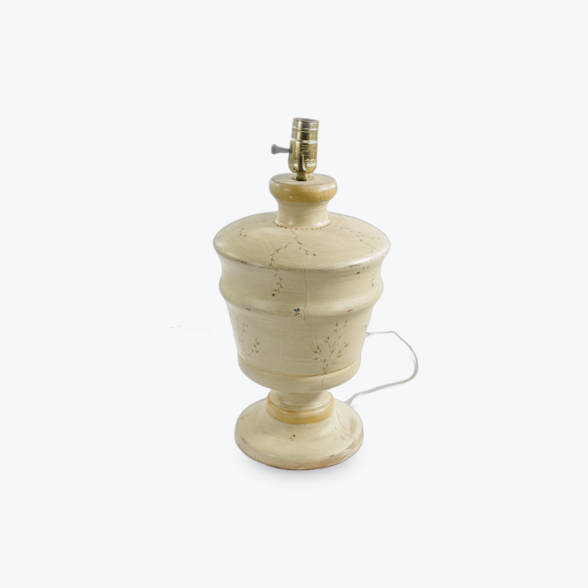 Pair of Distressed Flower Lamps