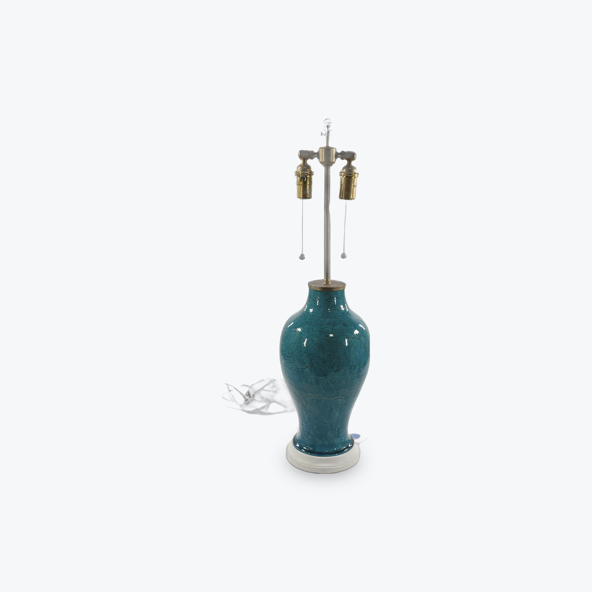 Chinese Aqua Glazed Lamp