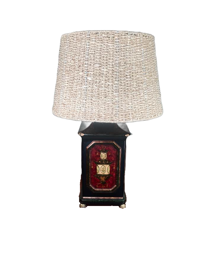 Pair of English Style Tole Cannister Lamps