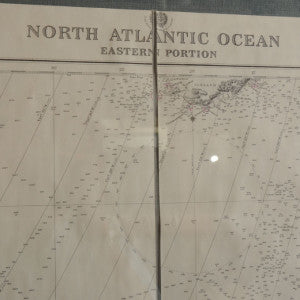 Early 20th C. Navigation Maps, Custom Framed, Various Sizes
