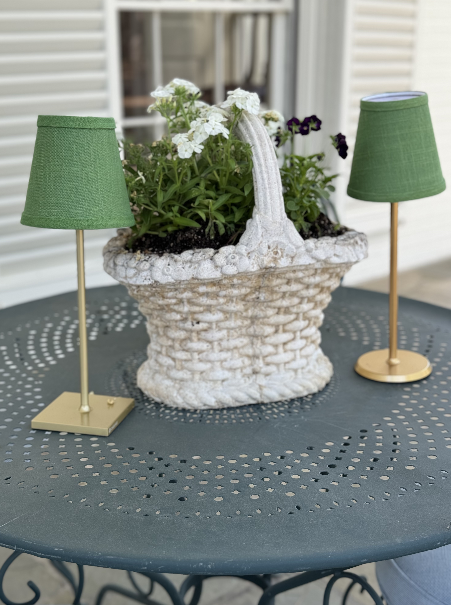 Small Linen Shade Cover in LS Fern Green