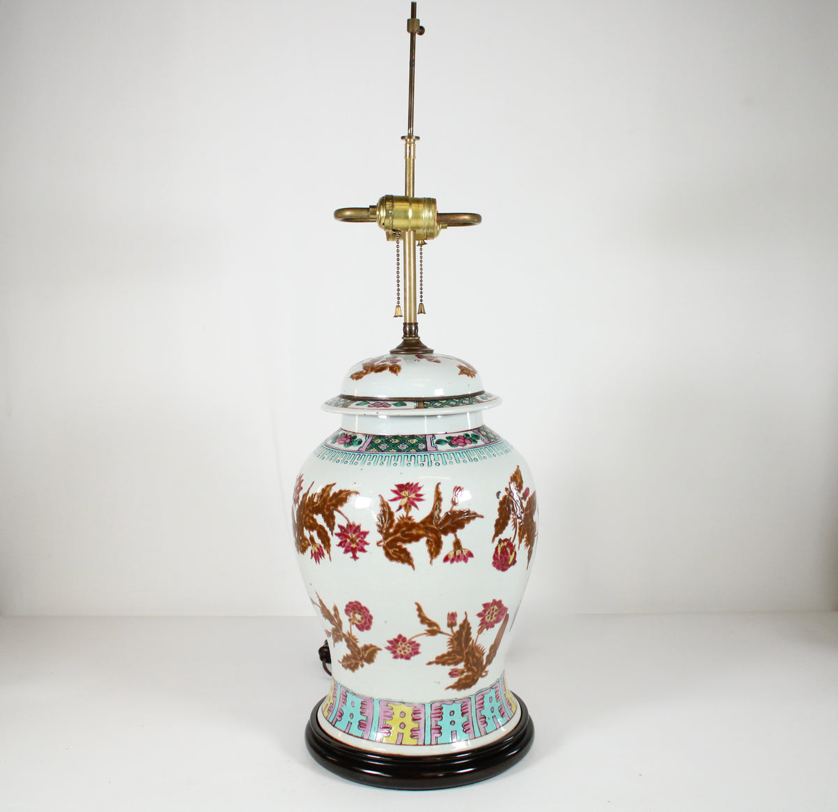 Large Chinese Famille Rose lamp