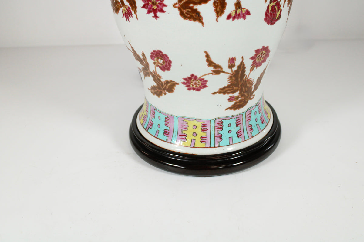 Large Chinese Famille Rose lamp