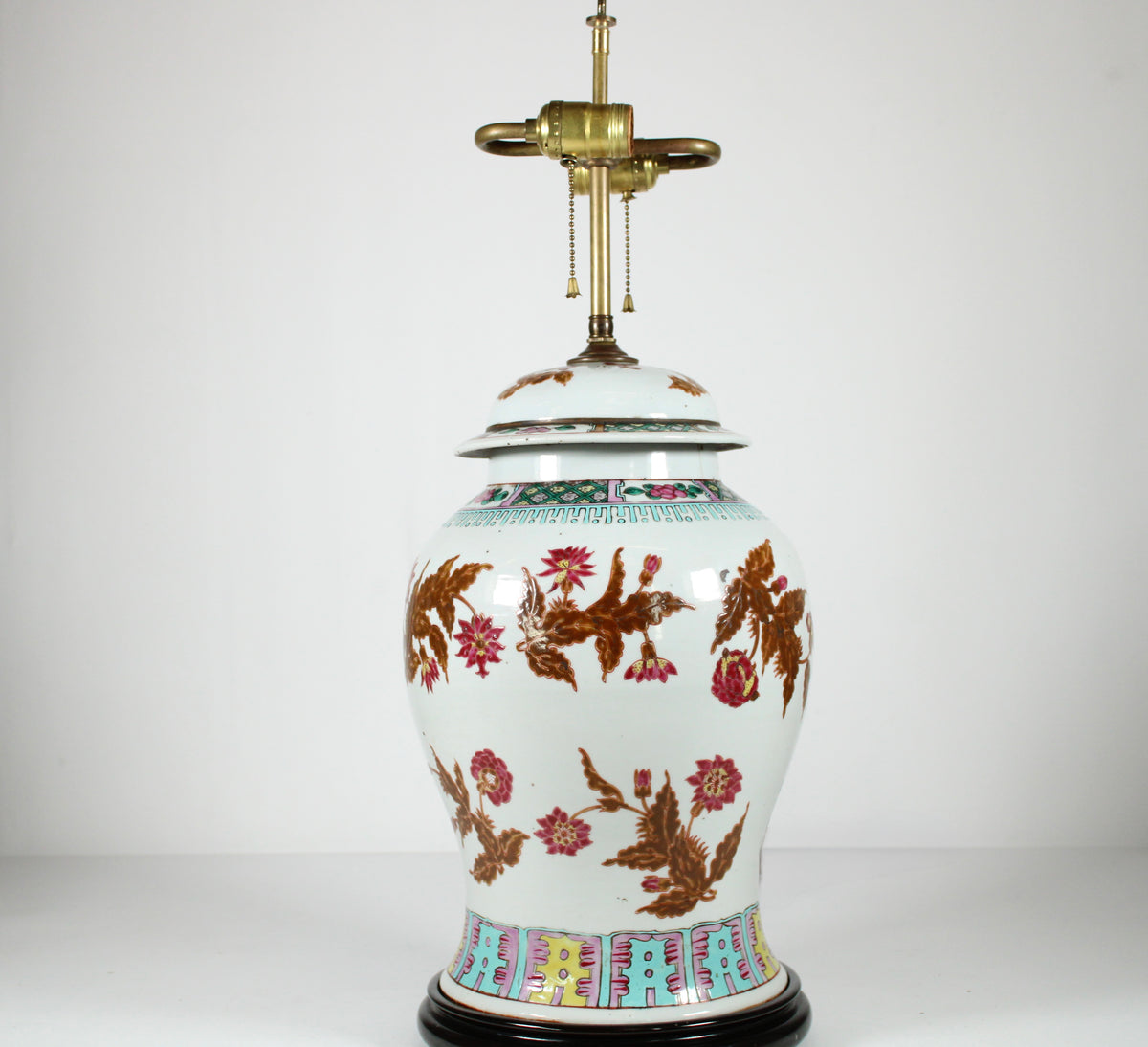 Large Chinese Famille Rose lamp