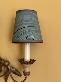 Sconce Lampshade in Marbled Emerald