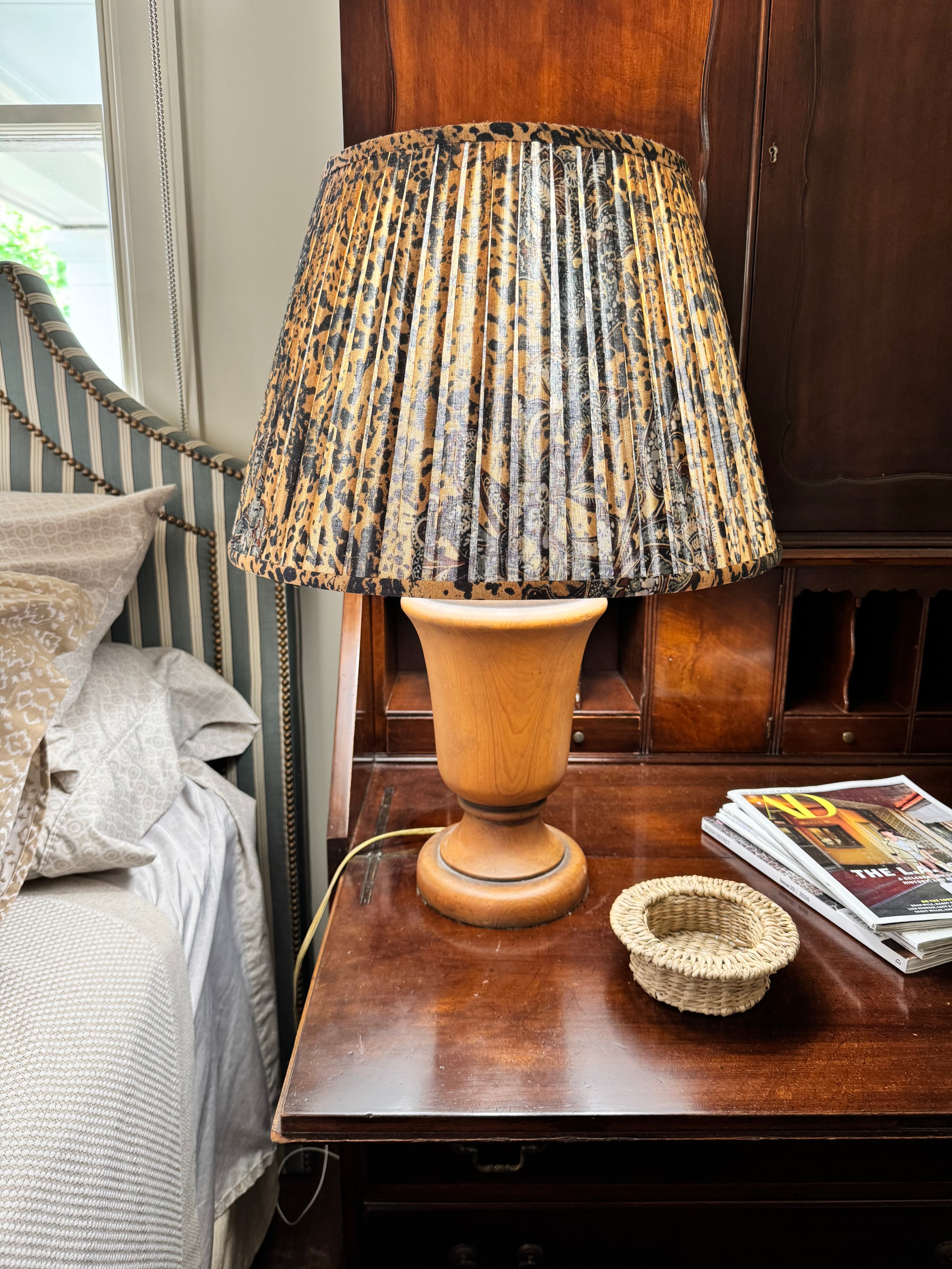Gathered Leopard Floral in Empire