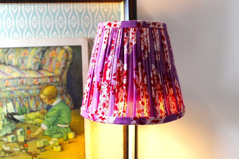 Gathered Fabric Lampshade - Empire in Paisley and Love