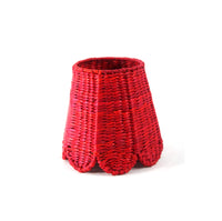 Small Seagrass Shade Cover (Scalloped in Red)