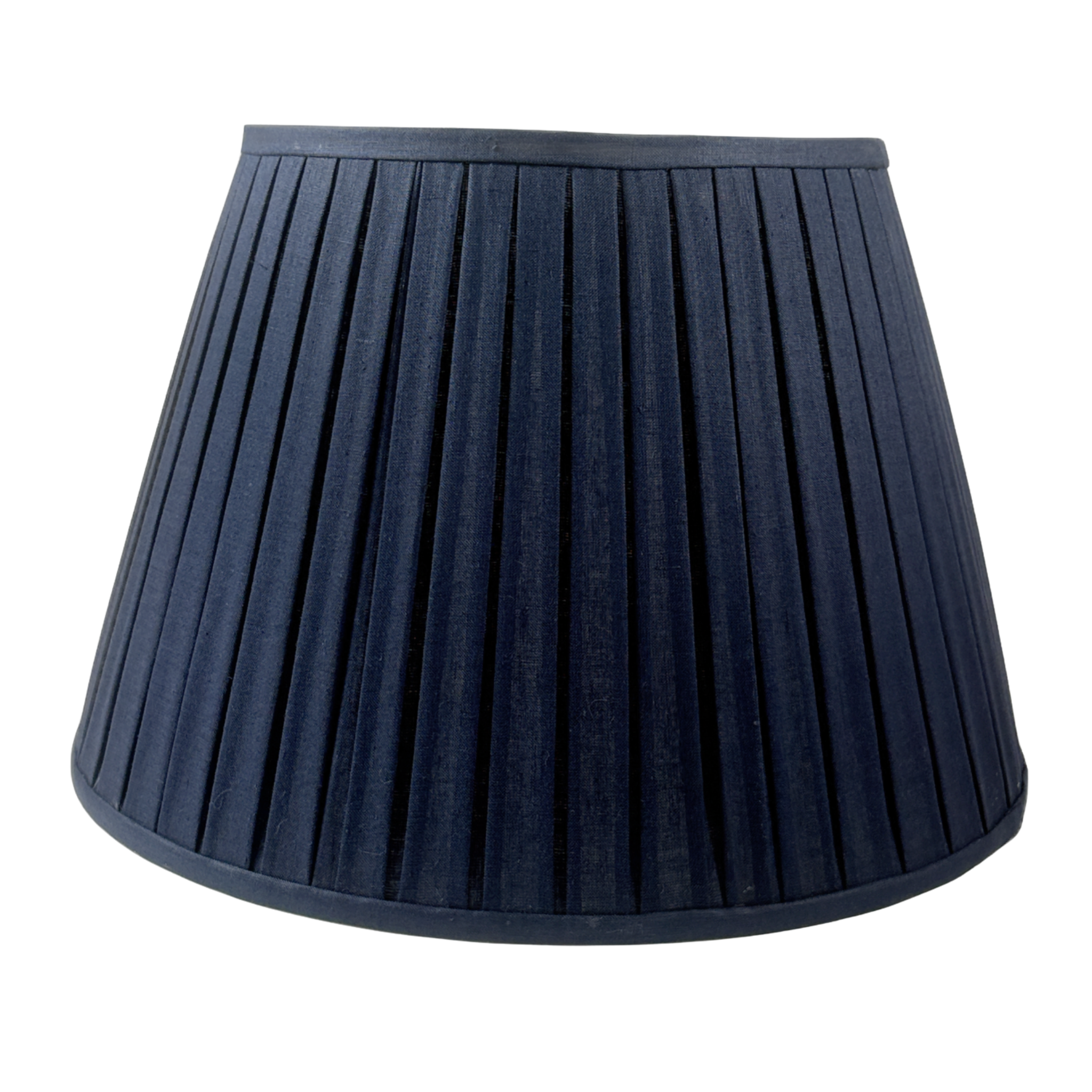 Navy Blue Box Pleat Lampshade