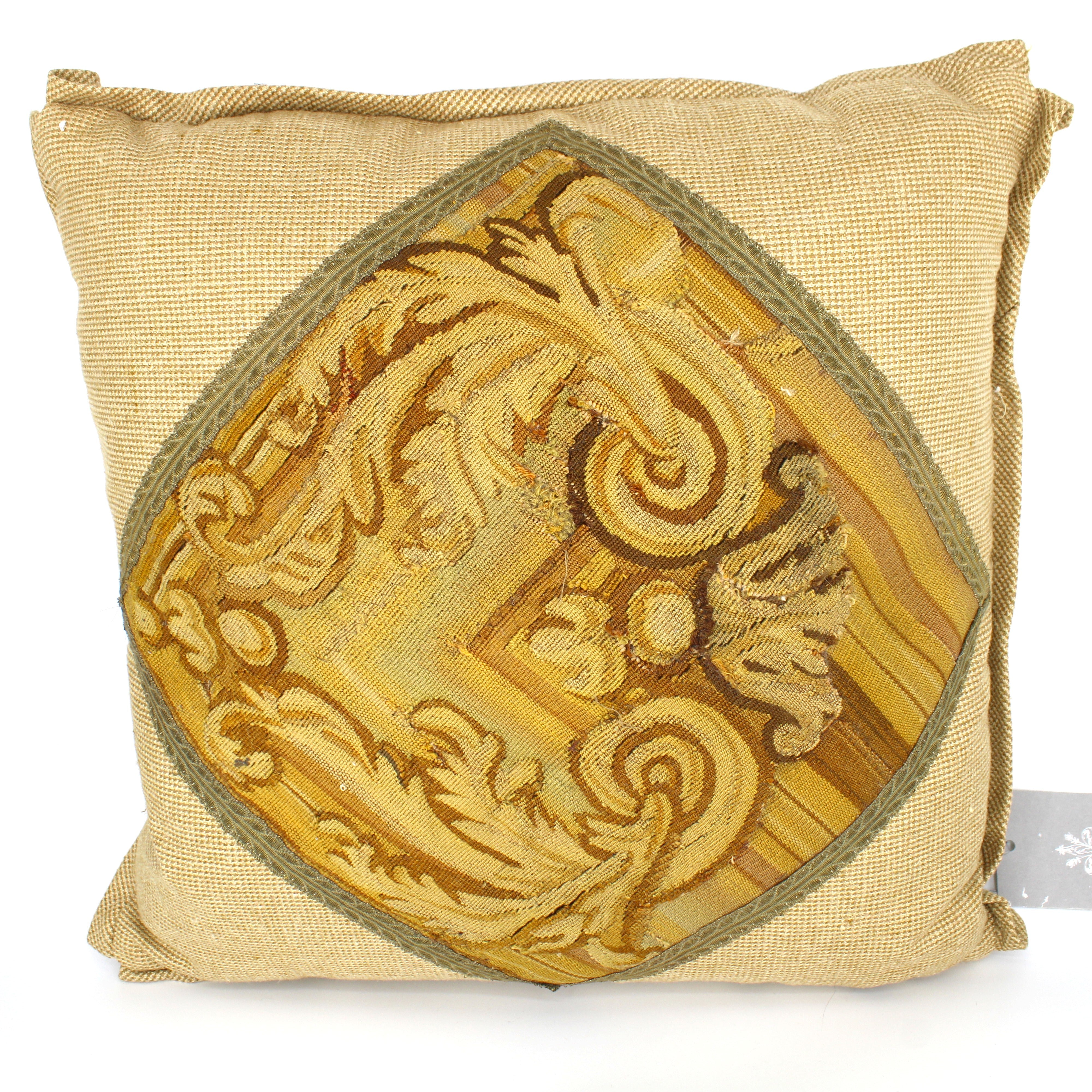 19th C. Tapestry Pillow