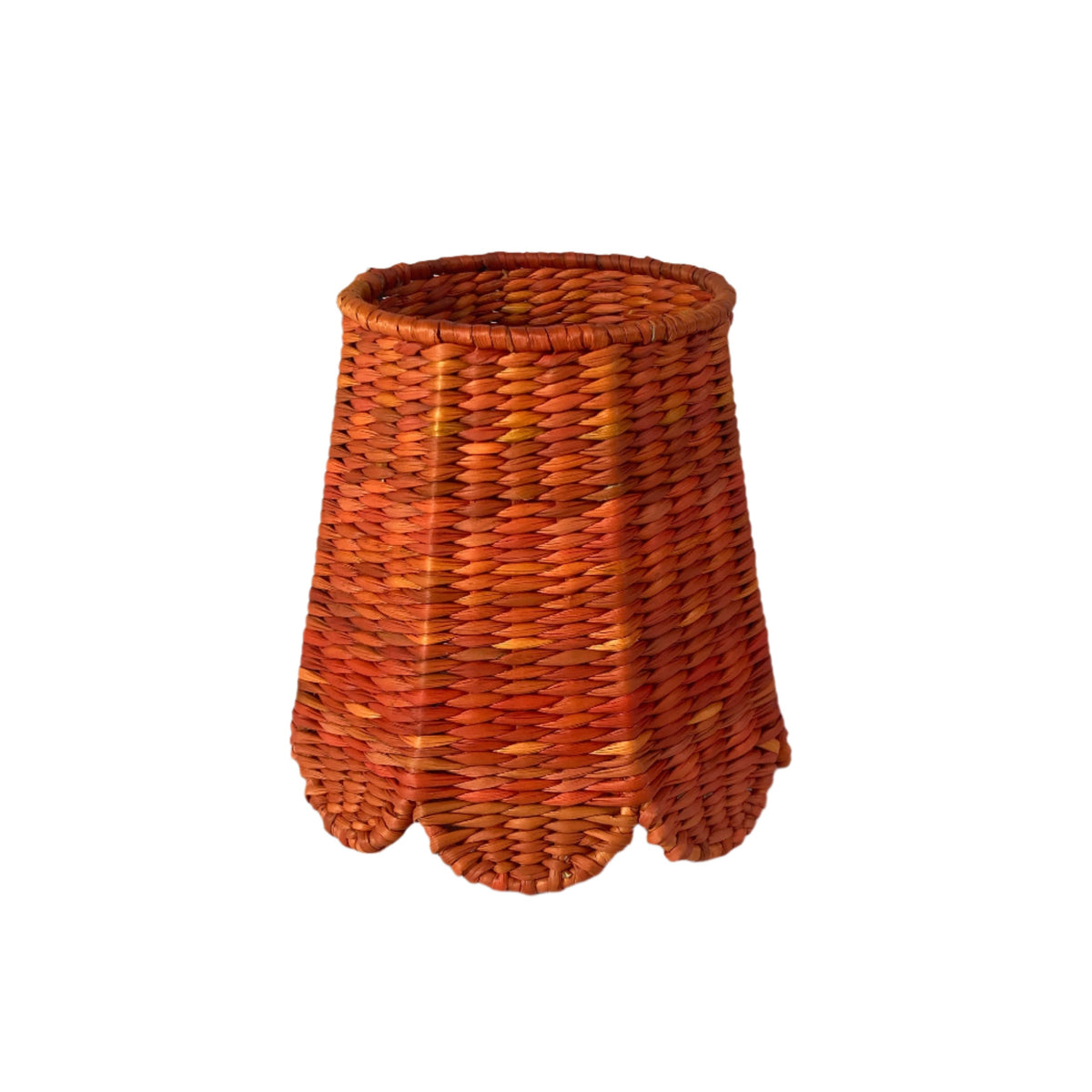 Small Seagrass Shade Cover (Scalloped in Orange)