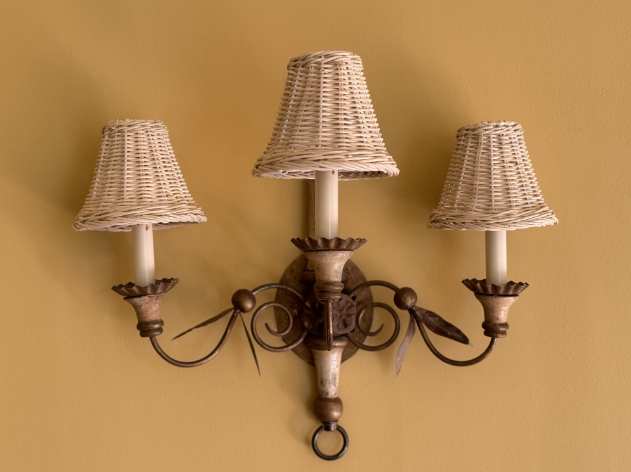 Sconce Rattan Lampshades (Empire in Ivory)