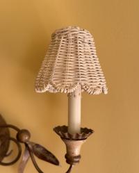 Sconce Rattan Lampshades (Scalloped in Ivory)