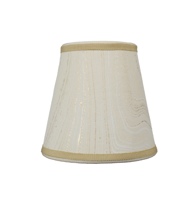 Small Marble Shade Cover in Ivory (with Gold trim)