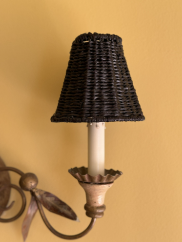 Sconce Seagrass Lampshades (Empire in Black)