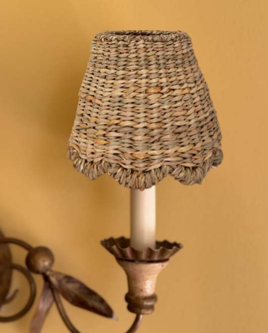 Sconce Seagrass Lampshades (Scalloped Base)